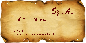 Szüsz Ahmed névjegykártya